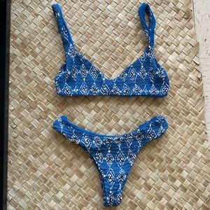 Lahana Swim Azarha Set in Batik Blue